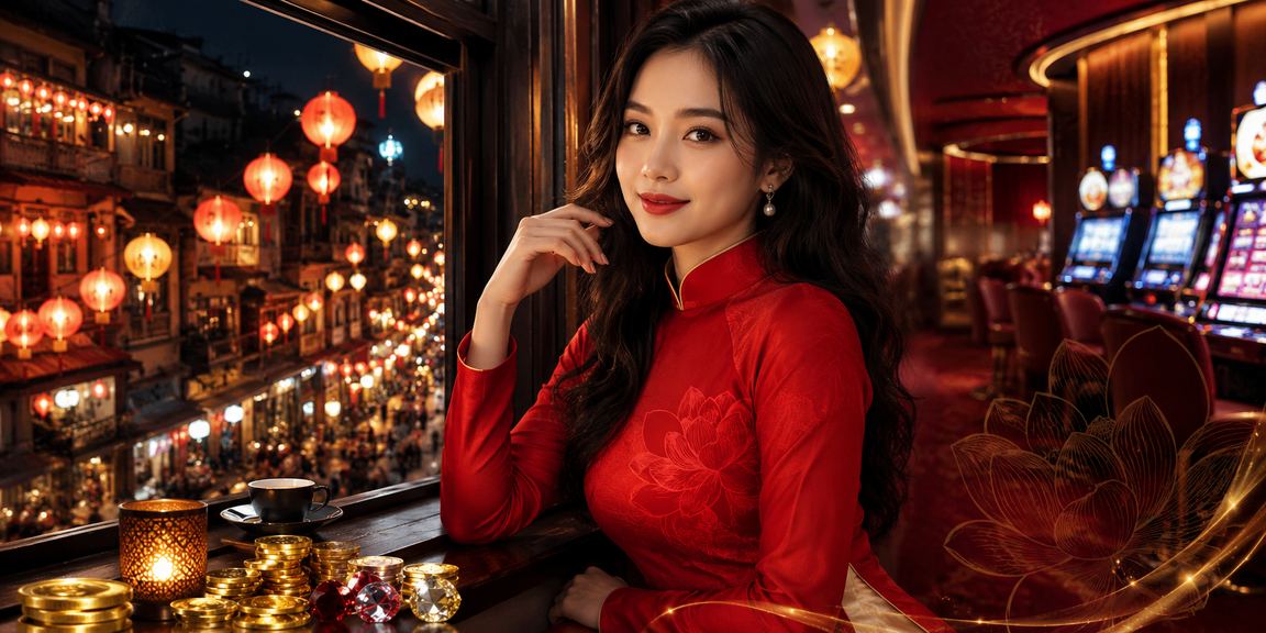 Người dùng tại Hà Nội trong trang phục áo dài theo dõi kết quả cá cược trên điện thoại