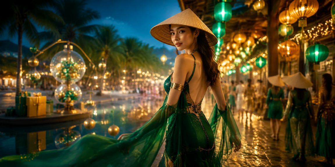 Người phụ nữ đội nón lá tại Hà Nội cầm vé xổ số truyền thống bên cạnh điện thoại hiển thị nền tảng cá cược trực tuyến
