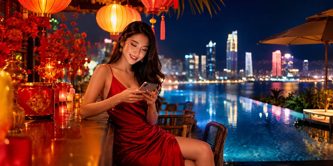Người chơi tại Nha Trang kiểm tra tỷ lệ kèo và thưởng hoàn tiền trên điện thoại tại chợ đêm